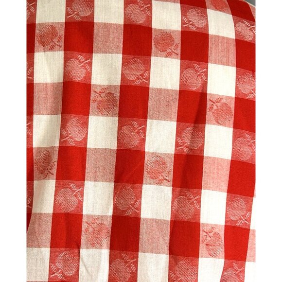 Vintage 70s Handmade Novelty Apples Gingham Set Deadstock JH Shirt Cottagecore - Picture 10 of 16